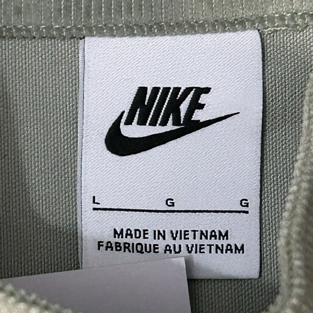 Nike Sportswear Club Corduroy Harrington Jacket Full Zip Large Green FZ0631-370 - Picture 6 of 9